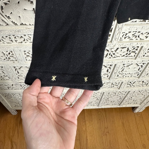 Vintage Appleseeds Black Angel Festive Holiday Cherub Button Up Cardigan Sz XL - Picture 4 of 7